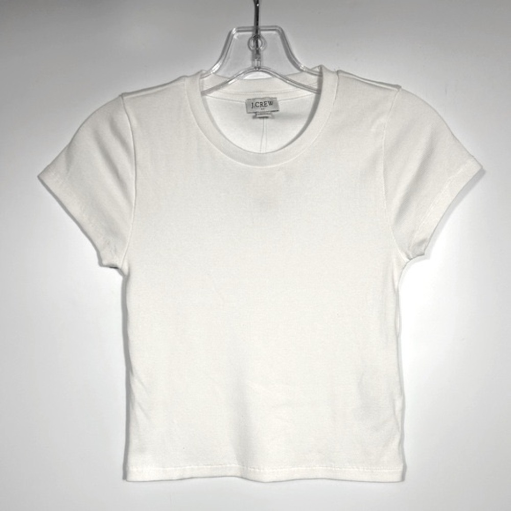 NEW J.Crew Factory Cropped Ribbed Tee - Picture 4 of 8
